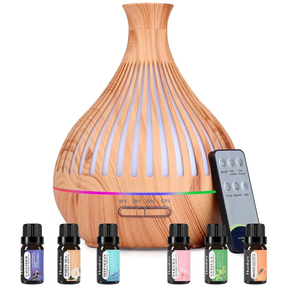 Kamida 500ml Oil Diffuser and Essential Oil 6-Pack: $16.77