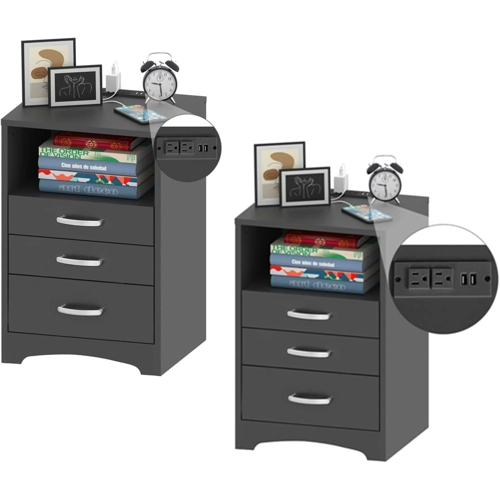 Veanerwood 3-Drawer Nightstand 2-Pack: $109.94