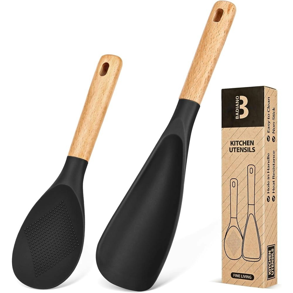 Badiano Silicone Cooking Spoon and Rice Scoop 2-Piece Set: $12.08 Badiano Silicone Cooking Spoon and Rice Scoop 2-Piece Set: $12.08