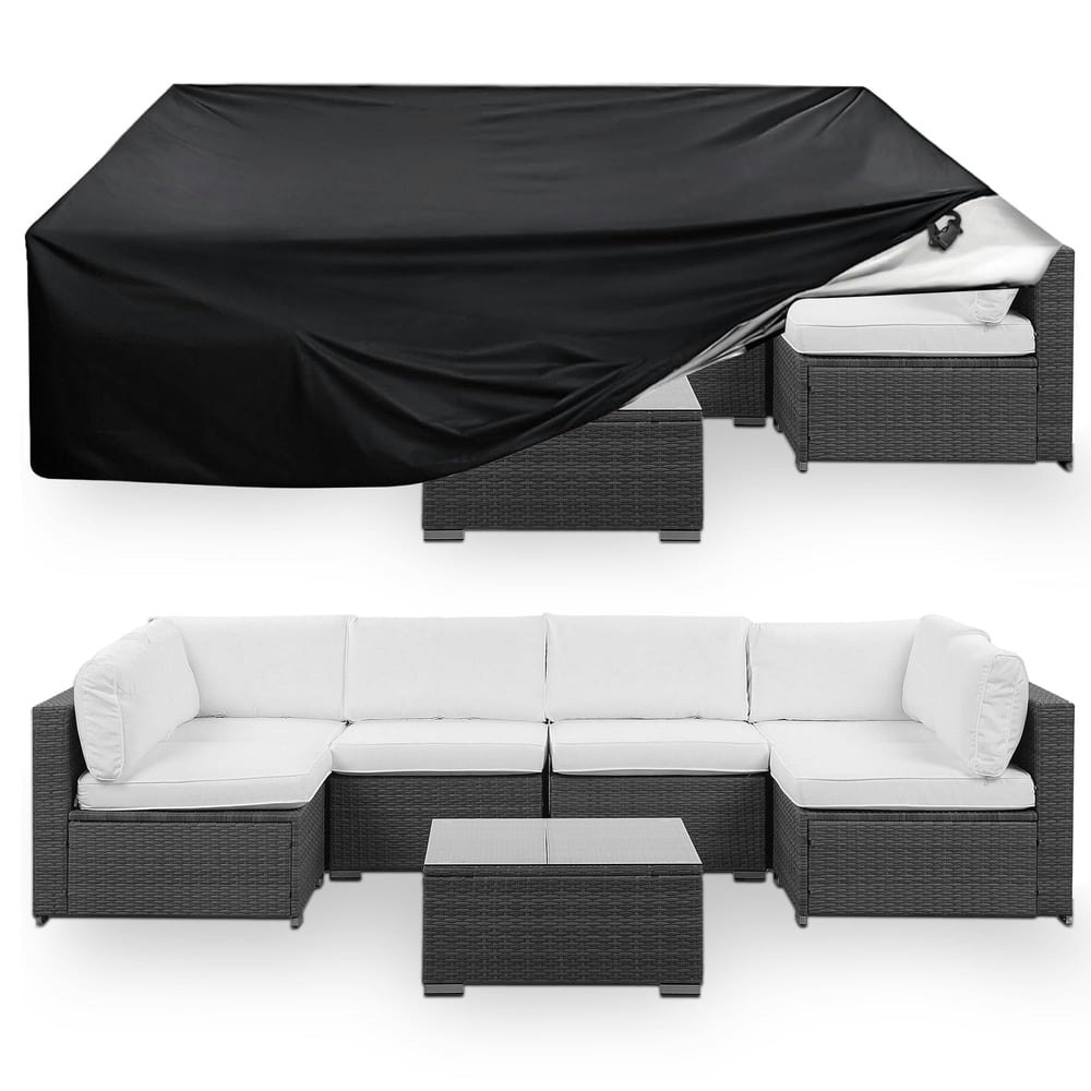 Ohhani 108" x 82" x 28" Waterproof Patio Sectional Sofa Cover: $22.49 Ohhani 108" x 82" x 28" Waterproof Patio Sectional Sofa Cover: $22.49
