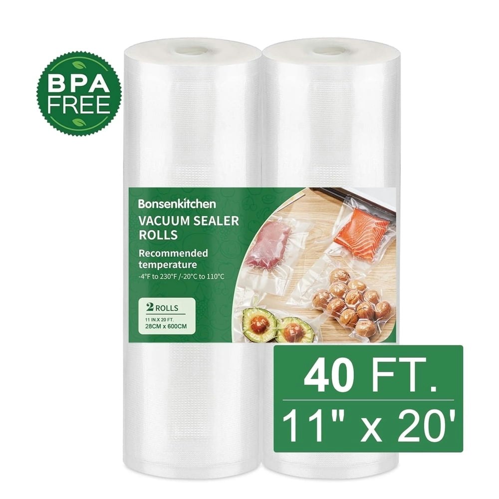 Bonsenkitchen 11-Inch x 20-Foot Vacuum Sealer Bag Rolls 2-Pack: $11.96 Bonsenkitchen 11-Inch x 20-Foot Vacuum Sealer Bag Rolls 2-Pack: $11.96