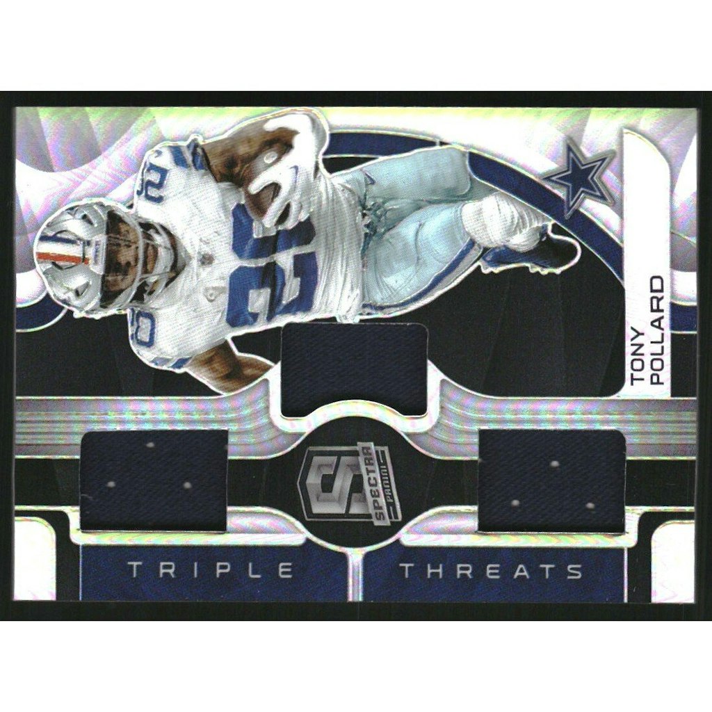 2023 Panini Spectra Tony Pollard Triple Threats Materials Trading Card: $10.80 2023 Panini Spectra Tony Pollard Triple Threats Materials Trading Card: $10.80