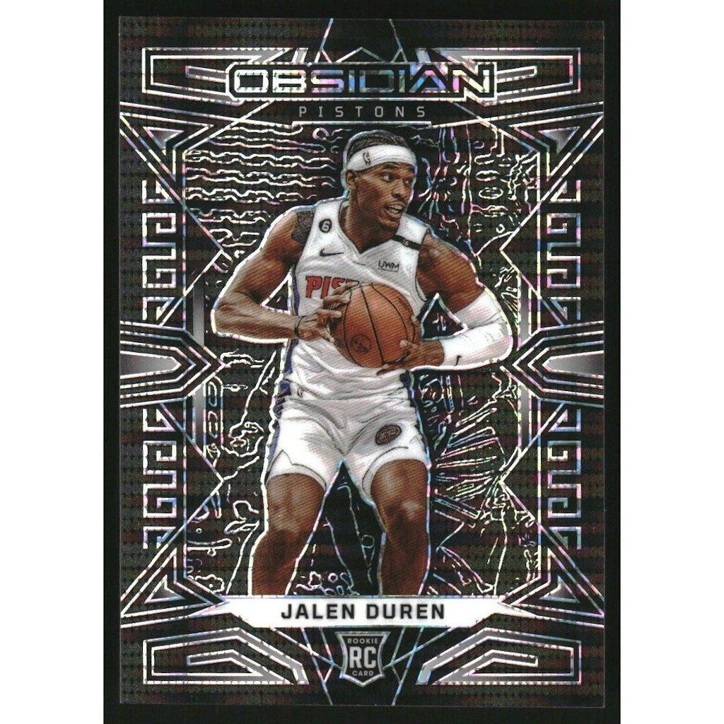 2022-23 Panini Obsidian Jalen Duren Asia Electric Etch Trading Card: $22.50 2022-23 Panini Obsidian Jalen Duren Asia Electric Etch Trading Card: $22.50