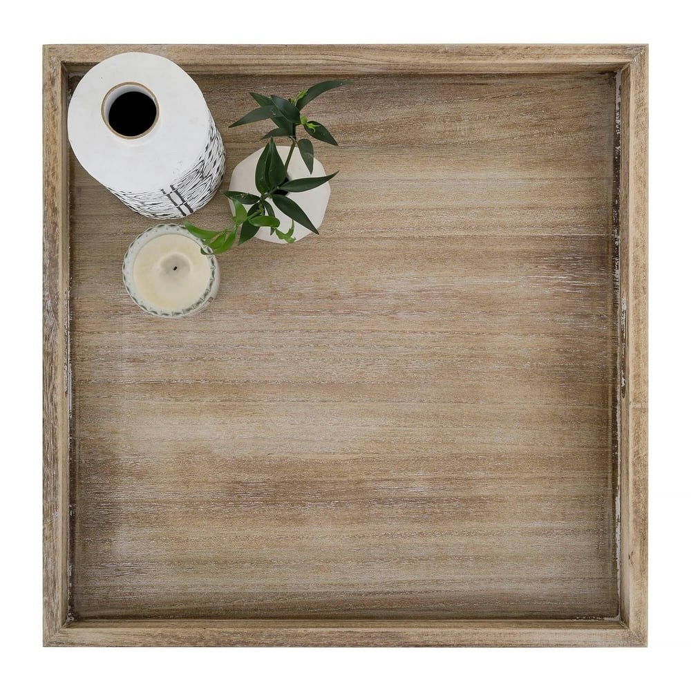 Hanobe 20" x 20" Wooden Serving Tray: $40.98 Hanobe 20" x 20" Wooden Serving Tray: $40.98