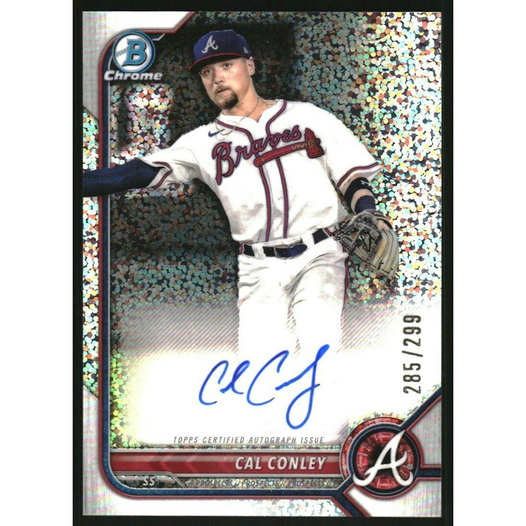 2022 Bowman Chrome Cal Conley Prospect Autograph Speckle Refractor: $18 2022 Bowman Chrome Cal Conley Prospect Autograph Speckle Refractor: $18