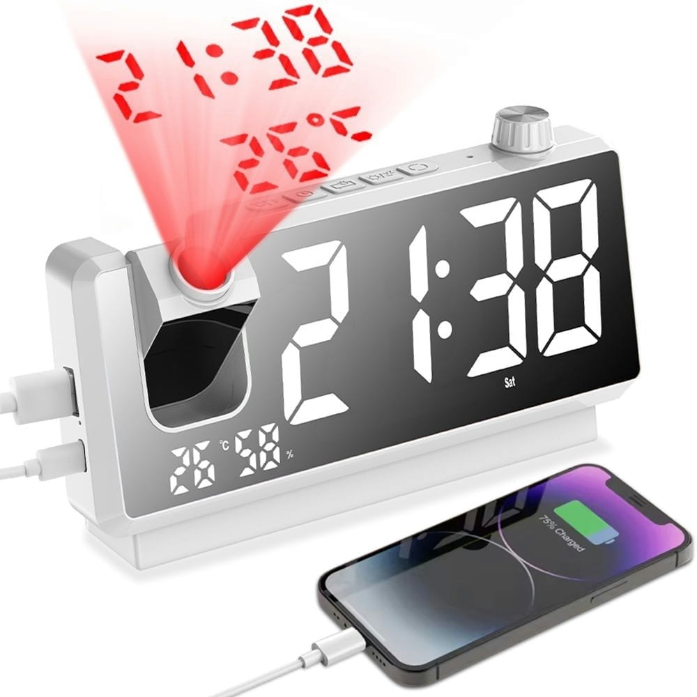 Digital Projection Alarm Clock: $12.33 Digital Projection Alarm Clock: $12.33