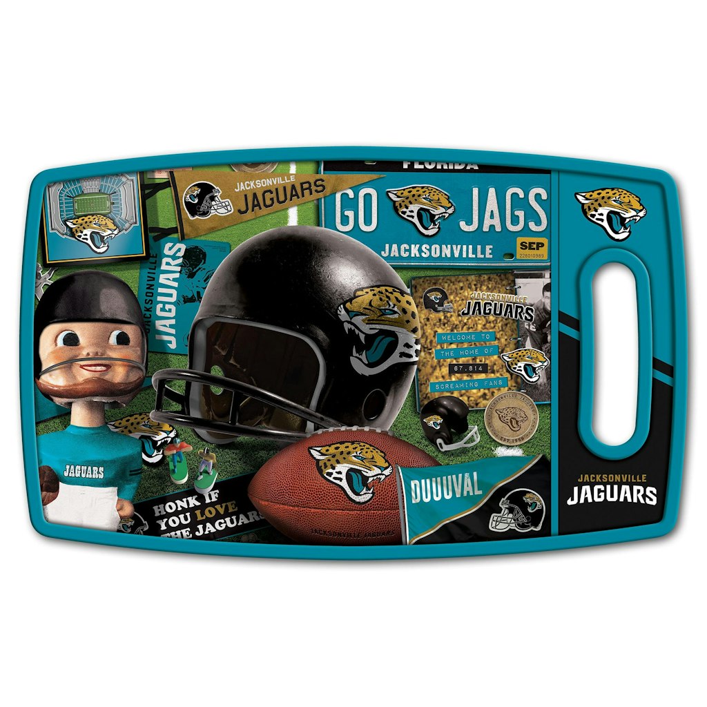 Jacksonville Jaguars Retro Cutting Board: $34.99 Jacksonville Jaguars Retro Cutting Board: $34.99