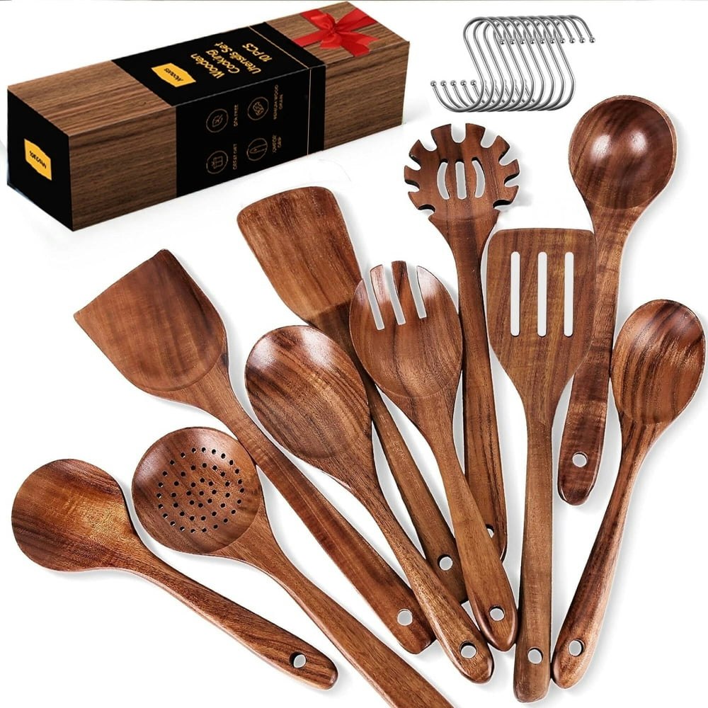 Acmetop 10-Piece Teak Wood Kitchen Utensil Set: $28.49 Acmetop 10-Piece Teak Wood Kitchen Utensil Set: $28.49