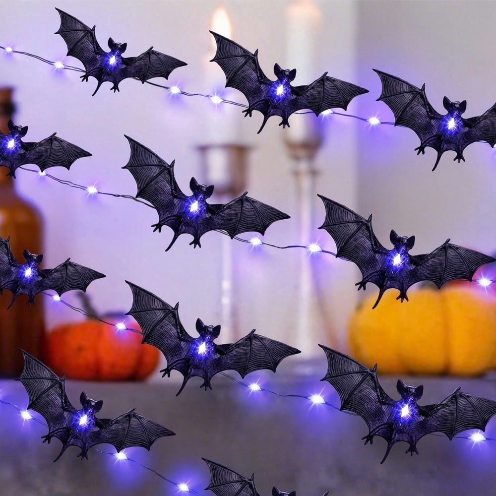 Ayieyill 9.8-foot 30 LED Halloween Bat String Lights: $10.69