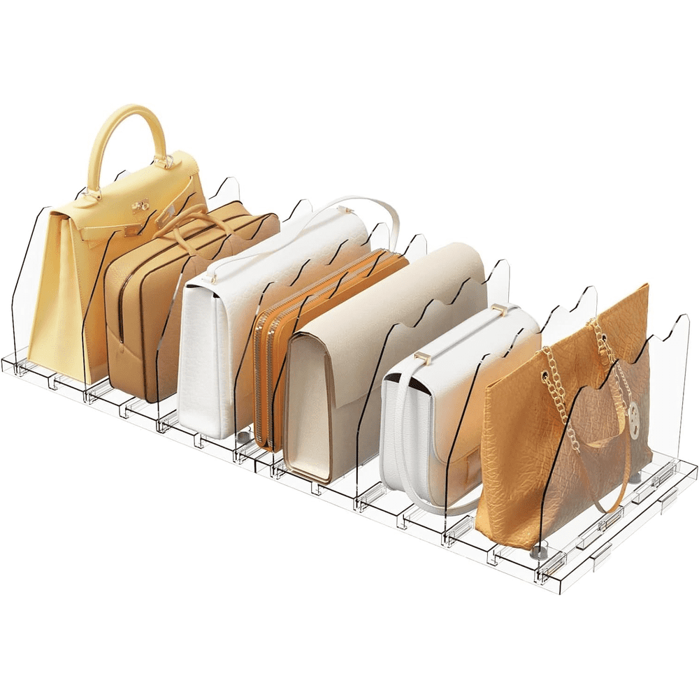 Llmmrr Acrylic Handbag Closet Shelf Divider: $16.36