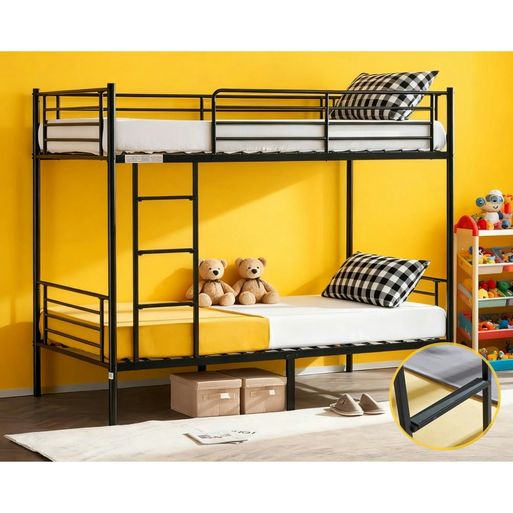 Zimtown Twin-Over-Twin Metal Bunk Bed: $125.99 Zimtown Twin-Over-Twin Metal Bunk Bed: $125.99