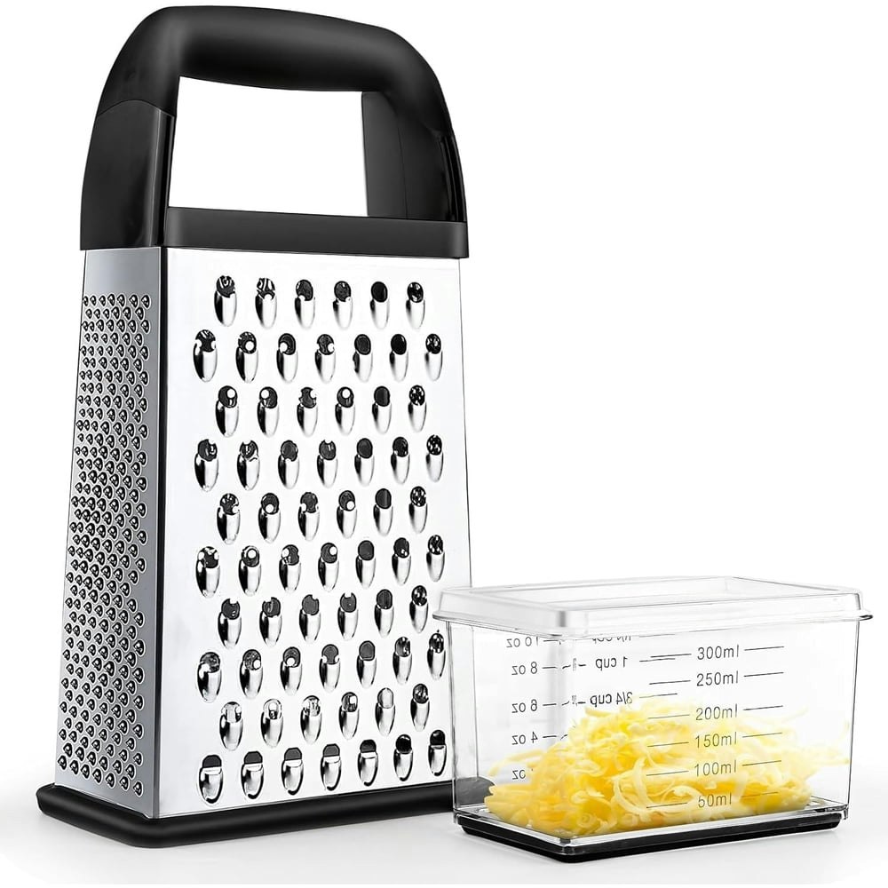 Behome 4-Sided Stainless Steel Box Grater with Container: $9.28 Behome 4-Sided Stainless Steel Box Grater with Container: $9.28