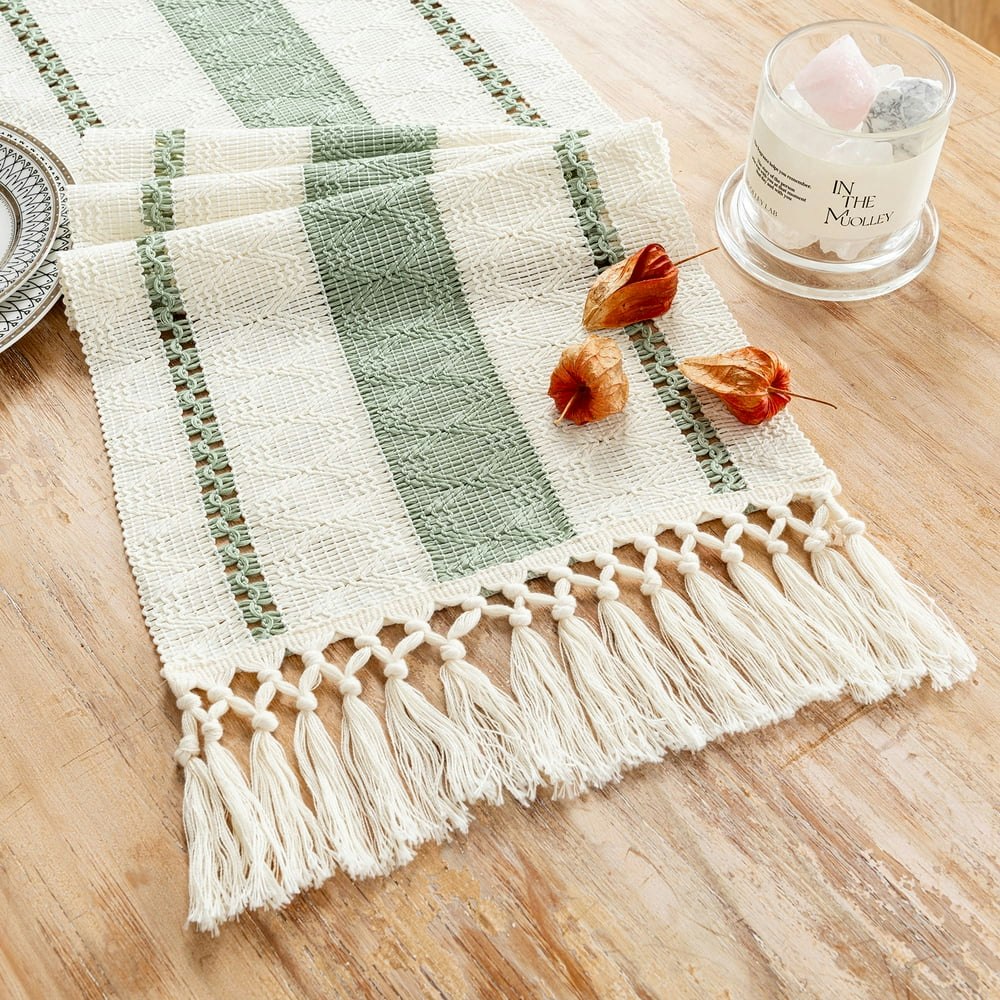 Fancy Homi 12x48-Inch Boho Macrame Table Runner: $9.70 Fancy Homi 12x48-Inch Boho Macrame Table Runner: $9.70