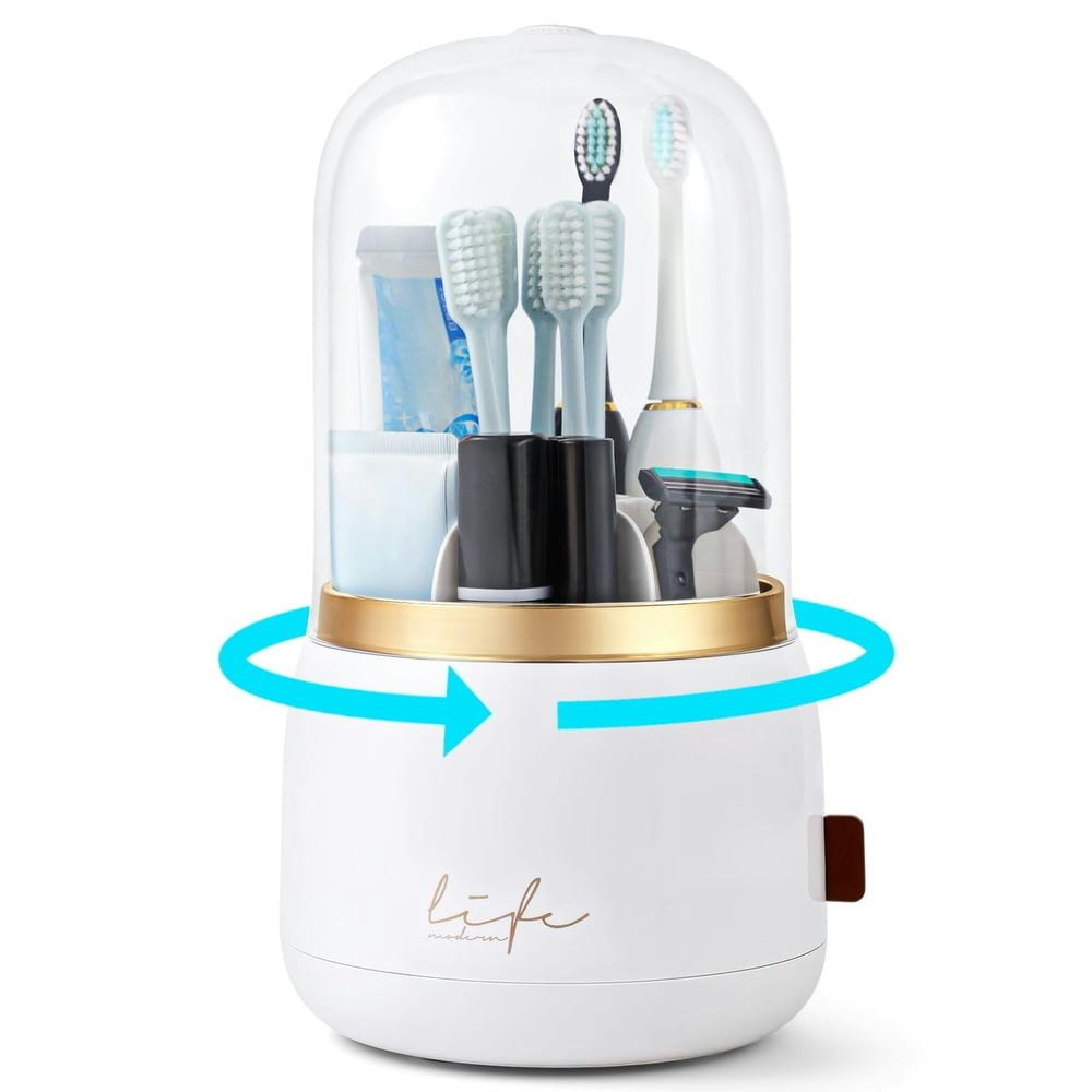7-Slot Rotating Toothbrush Holder with Cover: $14.39 7-Slot Rotating Toothbrush Holder with Cover: $14.39