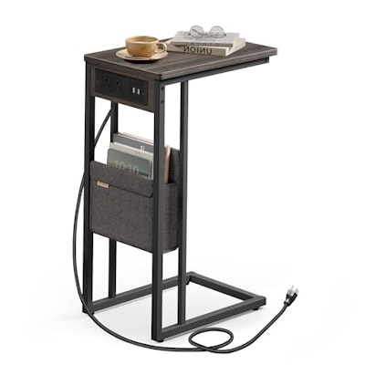 Vasagle C-Shaped Side Table with Charging Station for $20 + free shipping w/ Prime