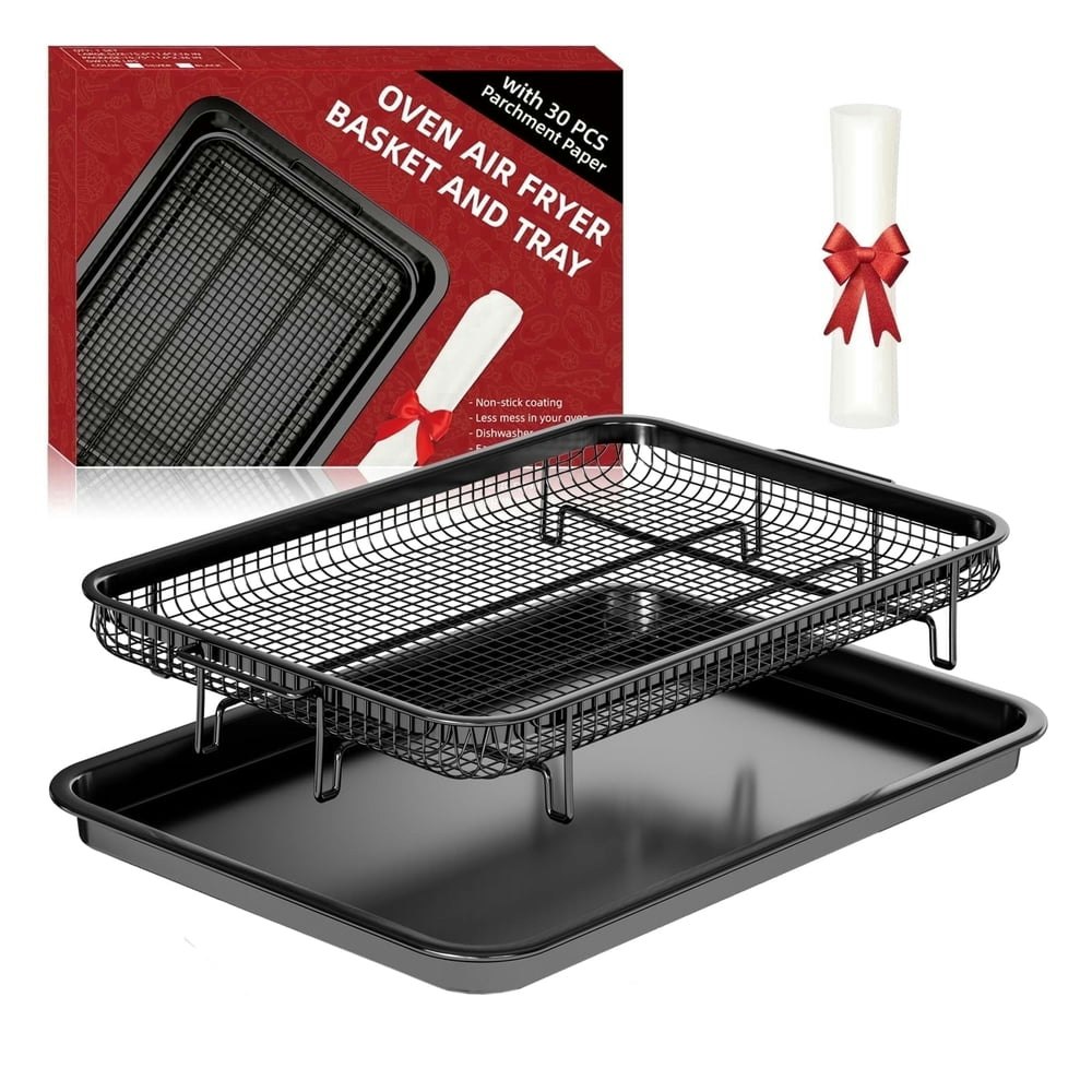 15.6" x 11.6" Stainless Steel Oven Air Fryer Basket and Tray 2-Pack: $26.79 15.6" x 11.6" Stainless Steel Oven Air Fryer Basket and Tray 2-Pack: $26.79