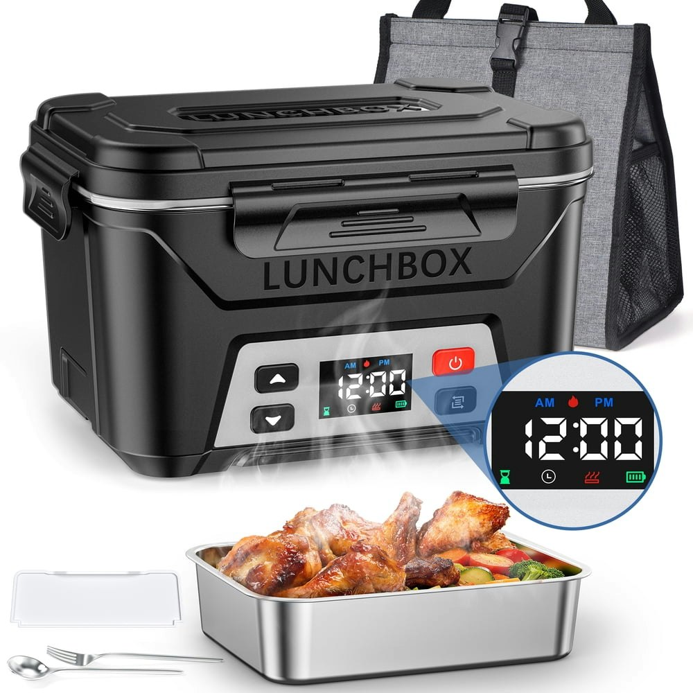 Portable Electric Cordless Battery-Powered Heated Lunch Box: $71.99