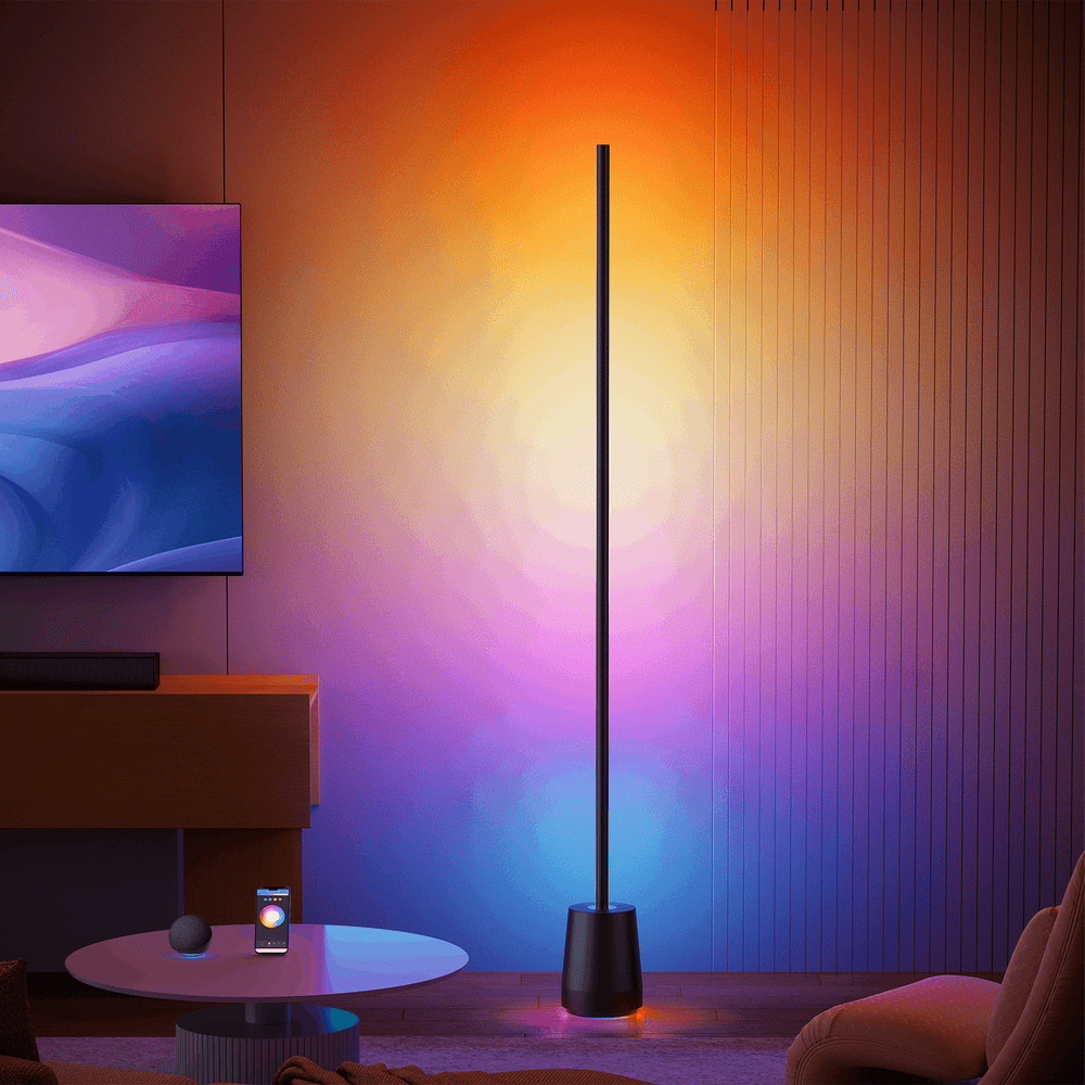 HadinEEon RGBW Smart LED Corner Floor Lamp: $39.97