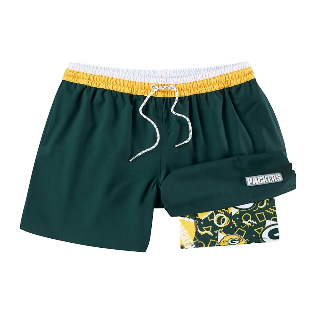 Men's Chubbies Green Bay Packers Lined Swim Trunks: $89.99 Men's Chubbies Green Bay Packers Lined Swim Trunks: $89.99