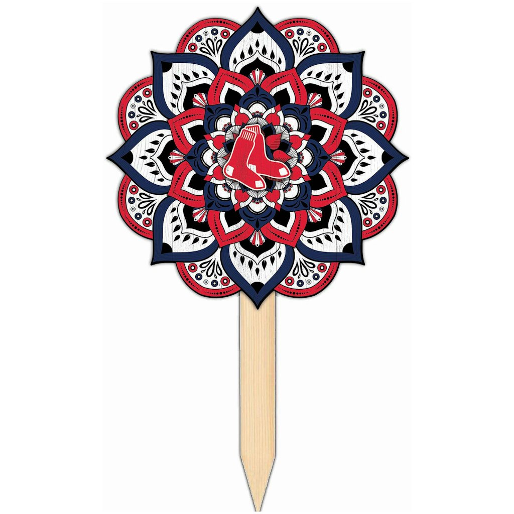 Boston Red Sox 18" x 12" Mandala Yard Stake: $29.99 Boston Red Sox 18" x 12" Mandala Yard Stake: $29.99