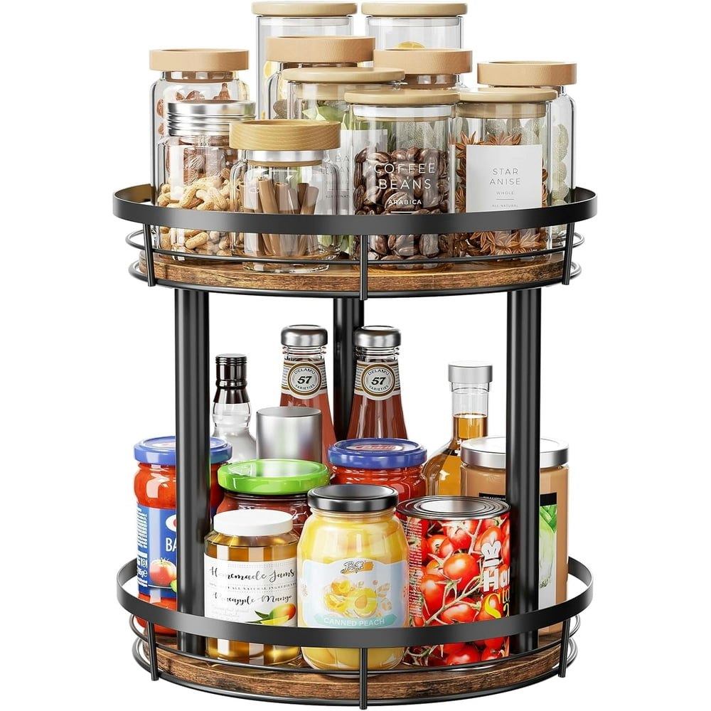 Lamu 10-inch 2-Tier Lazy Susan Turntable Organizer: $20.59 Lamu 10-inch 2-Tier Lazy Susan Turntable Organizer: $20.59
