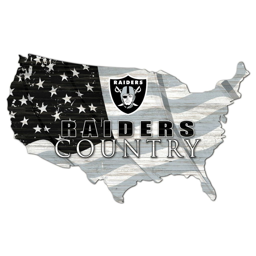 Las Vegas Raiders USA Flag Cutout Sign: $22.99 Las Vegas Raiders USA Flag Cutout Sign: $22.99