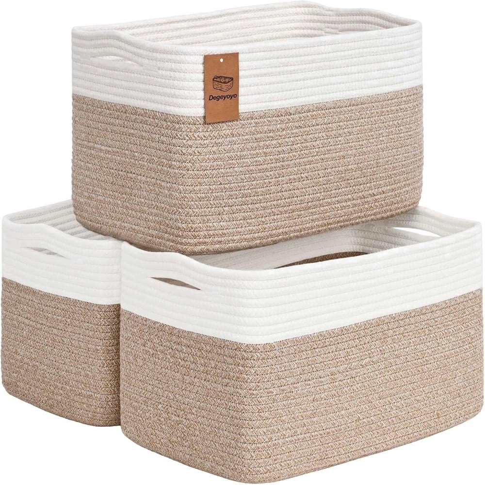 Natubeau 15" x 10" x 9" Woven Storage Basket 3-Pack: $32.39
