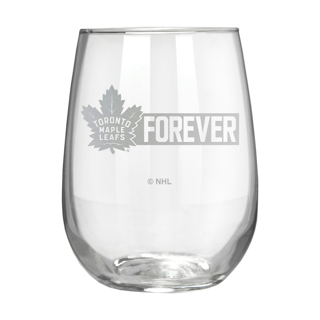 Toronto Maple Leafs 17oz. Etched Stemless Wine Glass: $24.99 Toronto Maple Leafs 17oz. Etched Stemless Wine Glass: $24.99