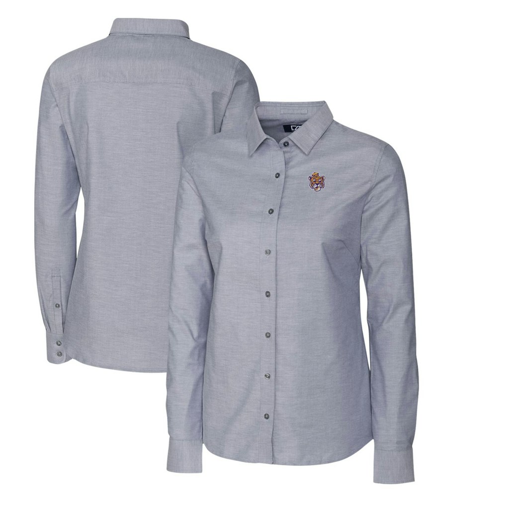 Cutter & Buck LSU Tigers Women's Oxford Stretch Long Sleeve Shirt: $139.99 Cutter & Buck LSU Tigers Women's Oxford Stretch Long Sleeve Shirt: $139.99