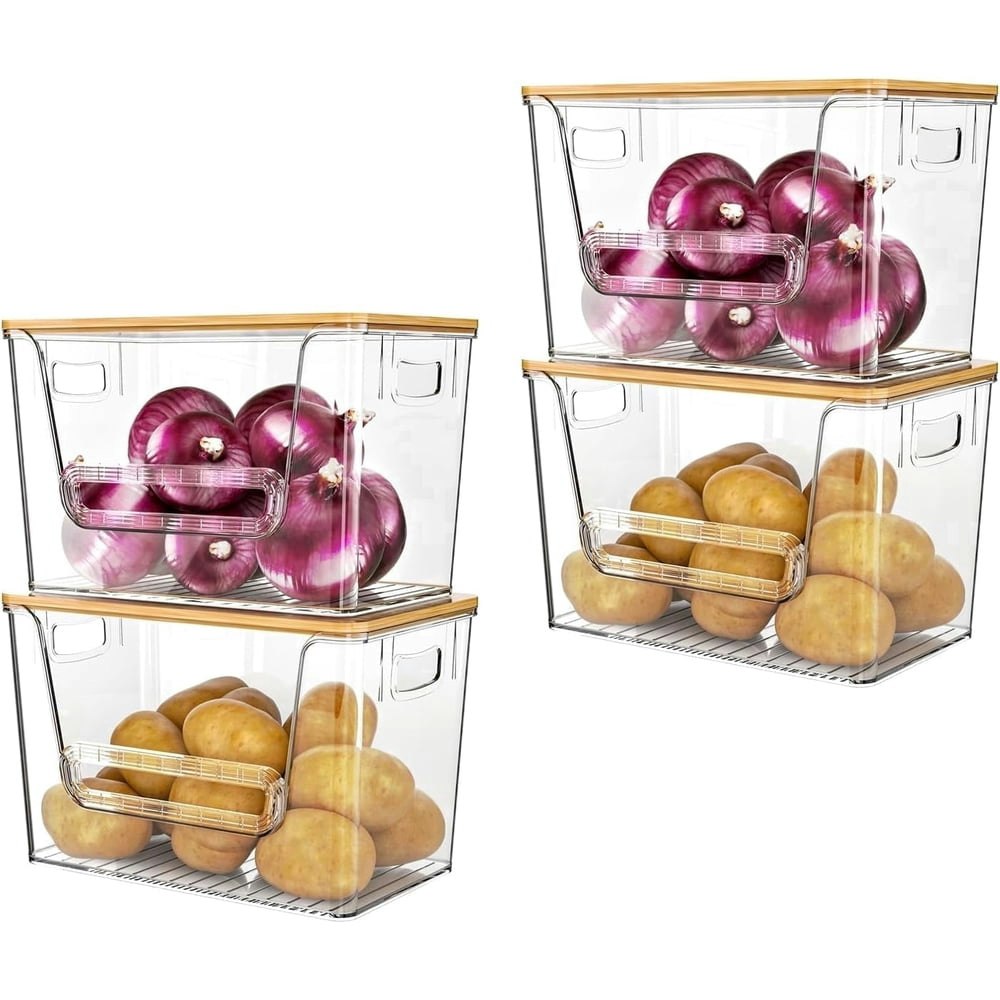 Delamu Potato and Onion Storage Bin 4-Pack: $37.99 Delamu Potato and Onion Storage Bin 4-Pack: $37.99