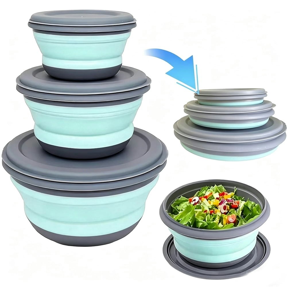 Foricom Collapsible Silicone Camping Bowls 3-Pack: $10.89 Foricom Collapsible Silicone Camping Bowls 3-Pack: $10.89