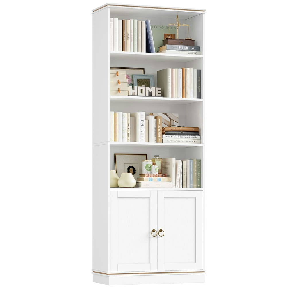 Hiphuta 73-inch 4-Shelf Bookcase with Doors: $119.98 Hiphuta 73-inch 4-Shelf Bookcase with Doors: $119.98