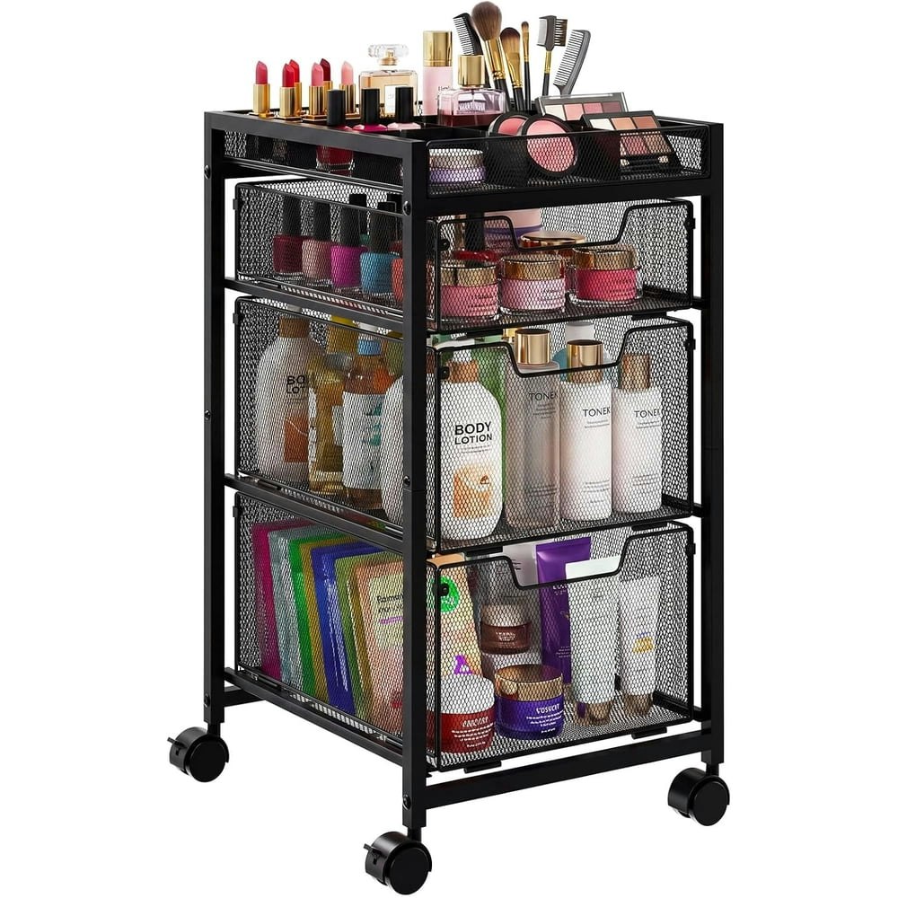 Xcosrack 3-Drawer Rolling Makeup Organizer Cart: $39.99 Xcosrack 3-Drawer Rolling Makeup Organizer Cart: $39.99