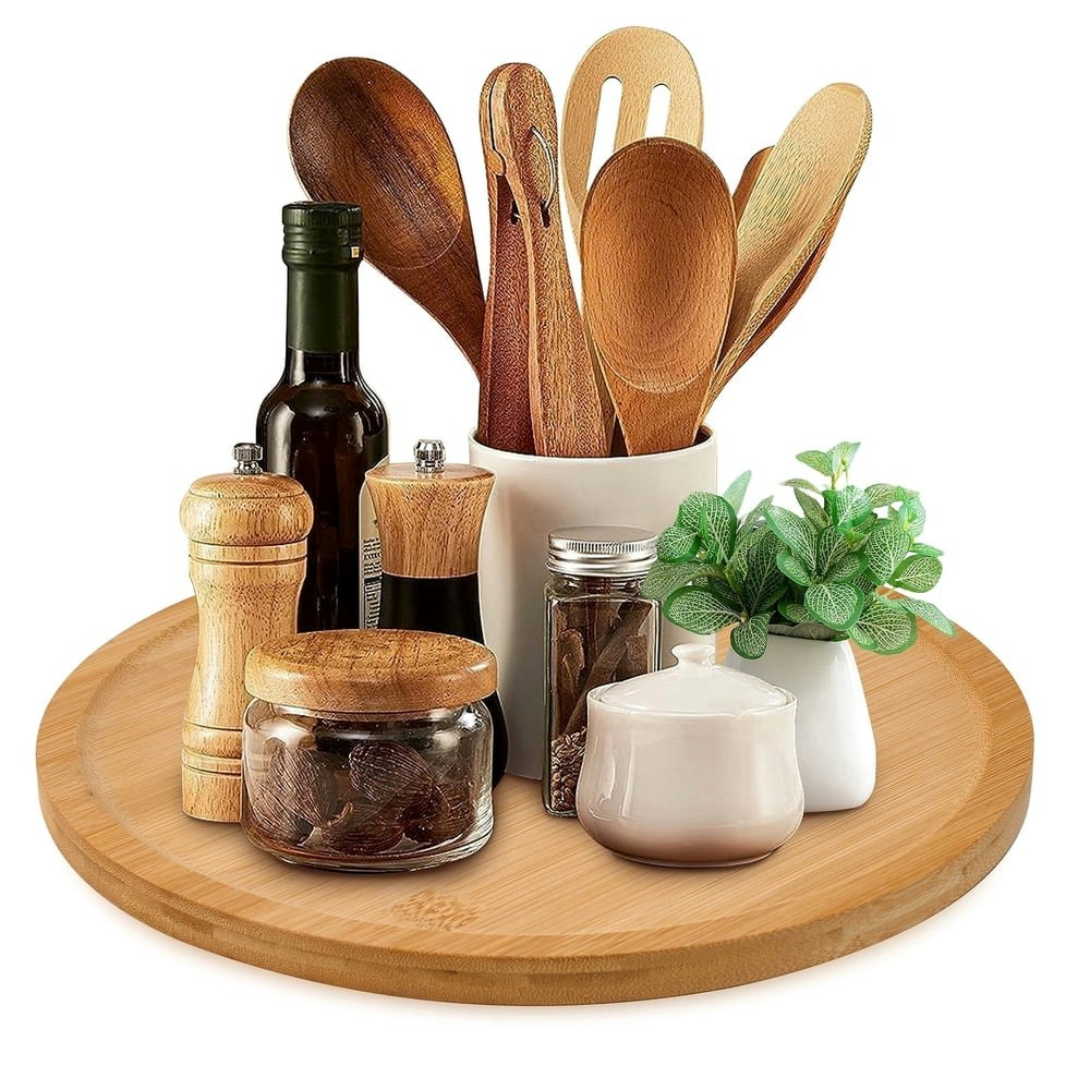 Eastsign 11.8-Inch Bamboo Lazy Susan Organizer: $12.95 Eastsign 11.8-Inch Bamboo Lazy Susan Organizer: $12.95