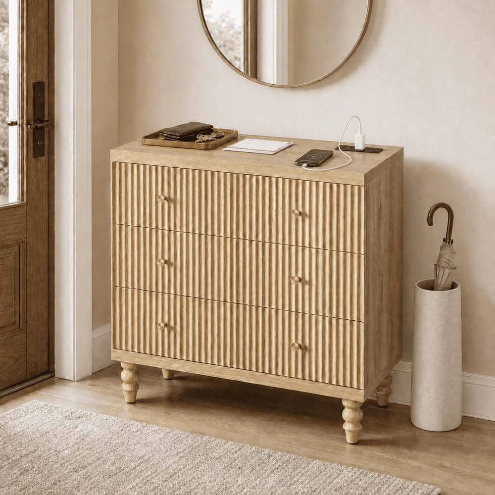 Bestier 3-Drawer Storage Cabinet with Charging Station: $129.99 Bestier 3-Drawer Storage Cabinet with Charging Station: $129.99