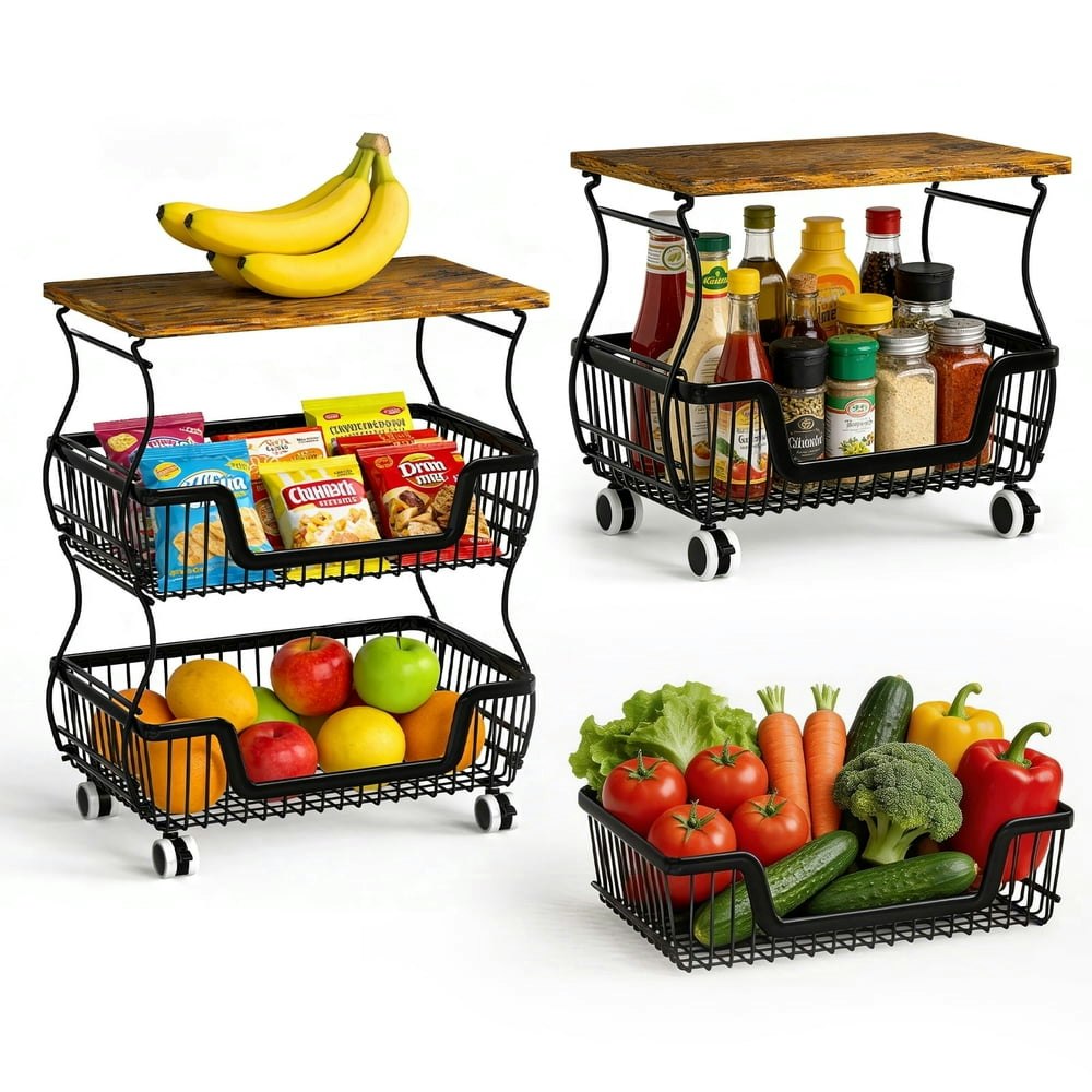 HaiNova 3-Tier Rolling Pantry Cart: $16.99 HaiNova 3-Tier Rolling Pantry Cart: $16.99