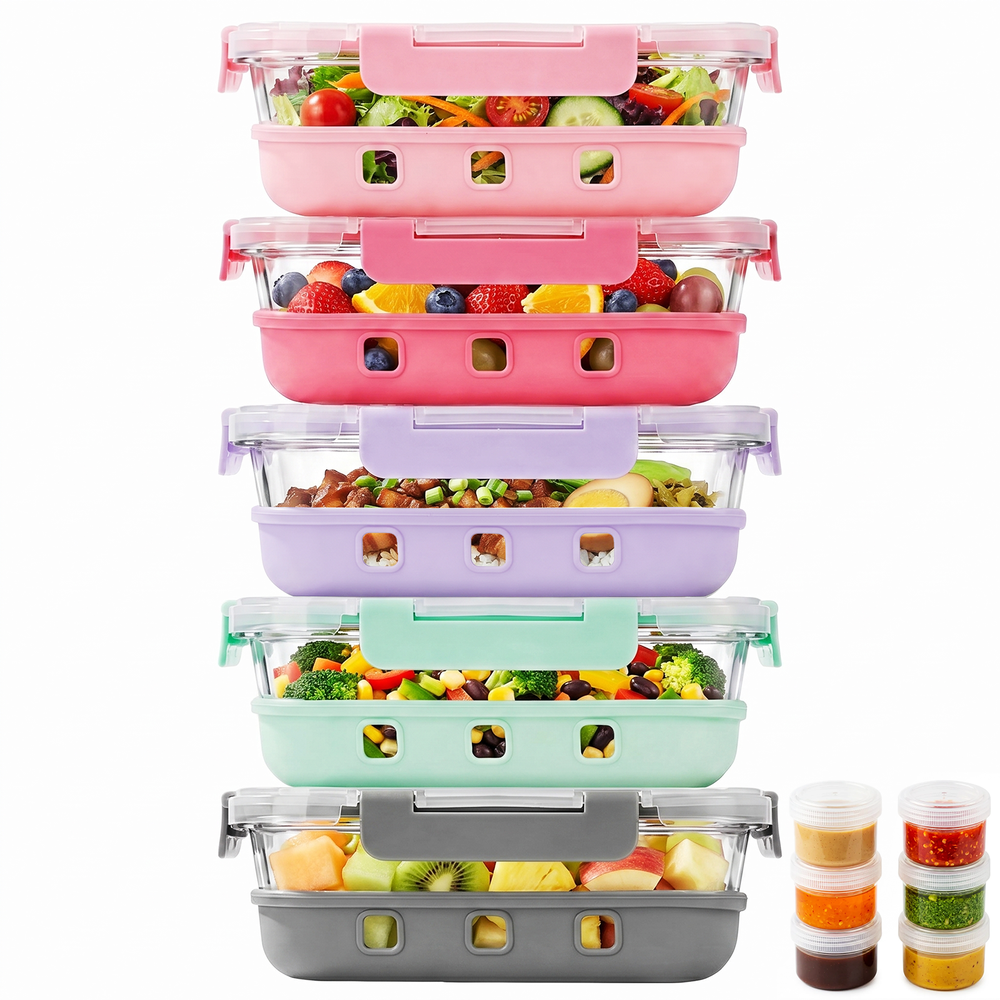 35oz Glass Food Storage Containers 10-Pack: $26.99