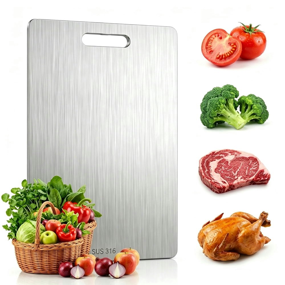 M Buder 11" x 15.35" Stainless Steel Double-Sided Cutting Board: $15.90 M Buder 11" x 15.35" Stainless Steel Double-Sided Cutting Board: $15.90