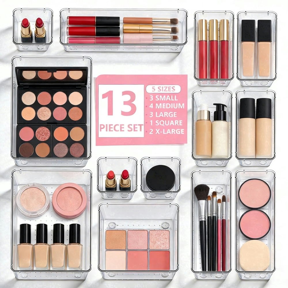 Yhipl Makeup Drawer Organizer 13-Piece Set: $12.49 Yhipl Makeup Drawer Organizer 13-Piece Set: $12.49