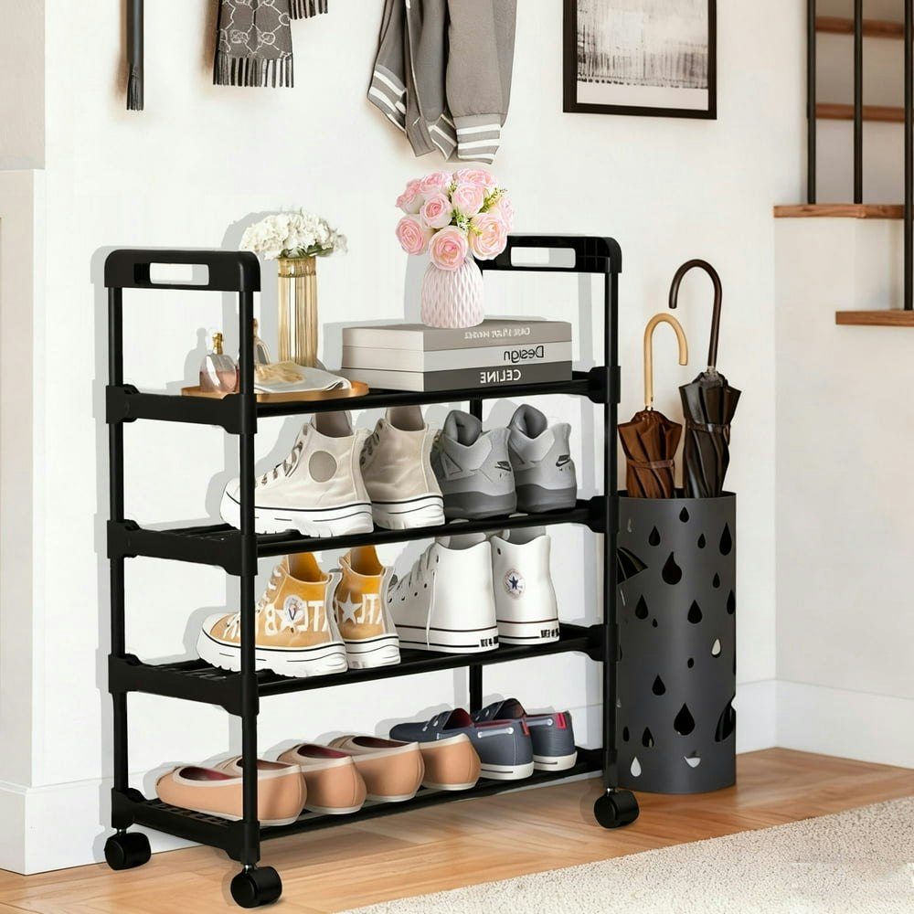 Olakula 4-Tier Rolling Shoe Rack: $16.99 Olakula 4-Tier Rolling Shoe Rack: $16.99