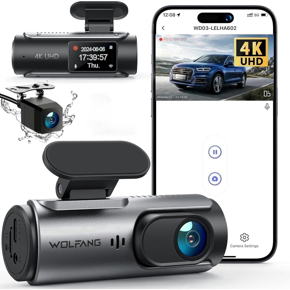 CocoBear 4K Front and Rear Dual Dash Cam: $39.99 CocoBear 4K Front and Rear Dual Dash Cam: $39.99