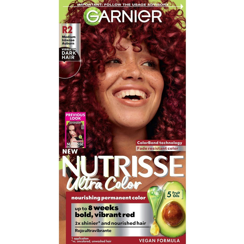 Garnier Nutrisse Ultra Color Nourishing Color Creme R2 Medium Intense Auburn: $8.99
