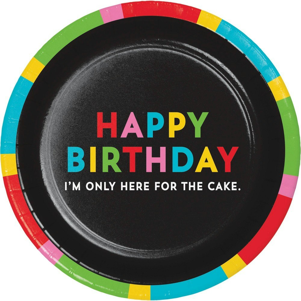 Say Hooray! Snarky Birthday 9-inch Paper Plates 32-Pack: $24.99