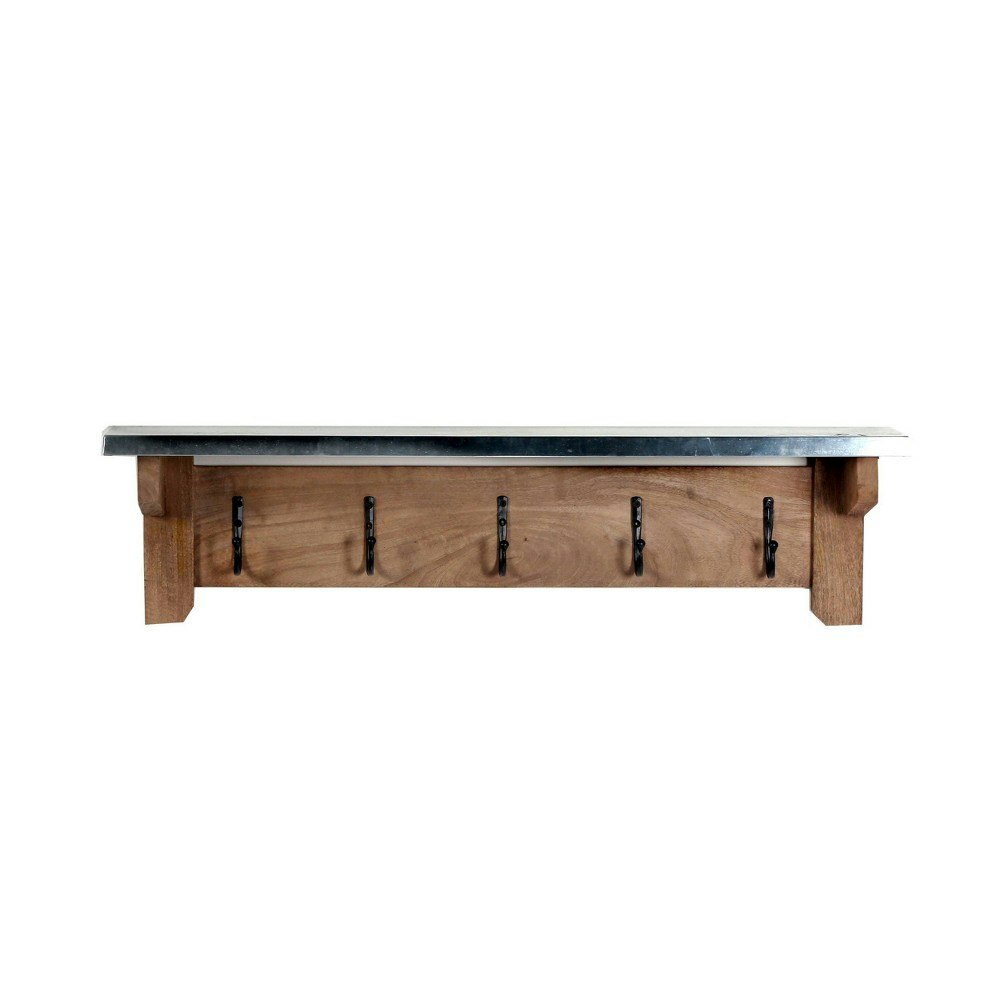 Alaterre Furniture Millwork Wall Mounted 5-Hook Shelf: $122.99 Alaterre Furniture Millwork Wall Mounted 5-Hook Shelf: $122.99
