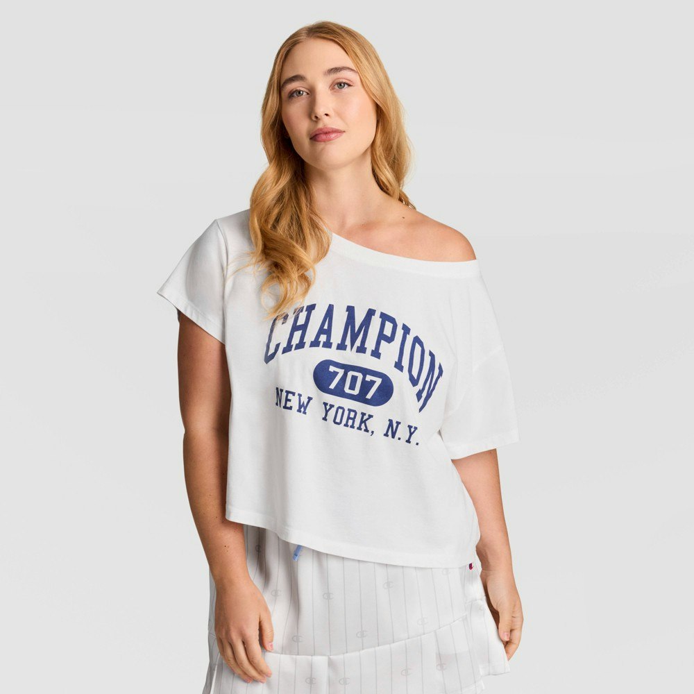 Champion Women's Off the Shoulder T-Shirt 4X: $20