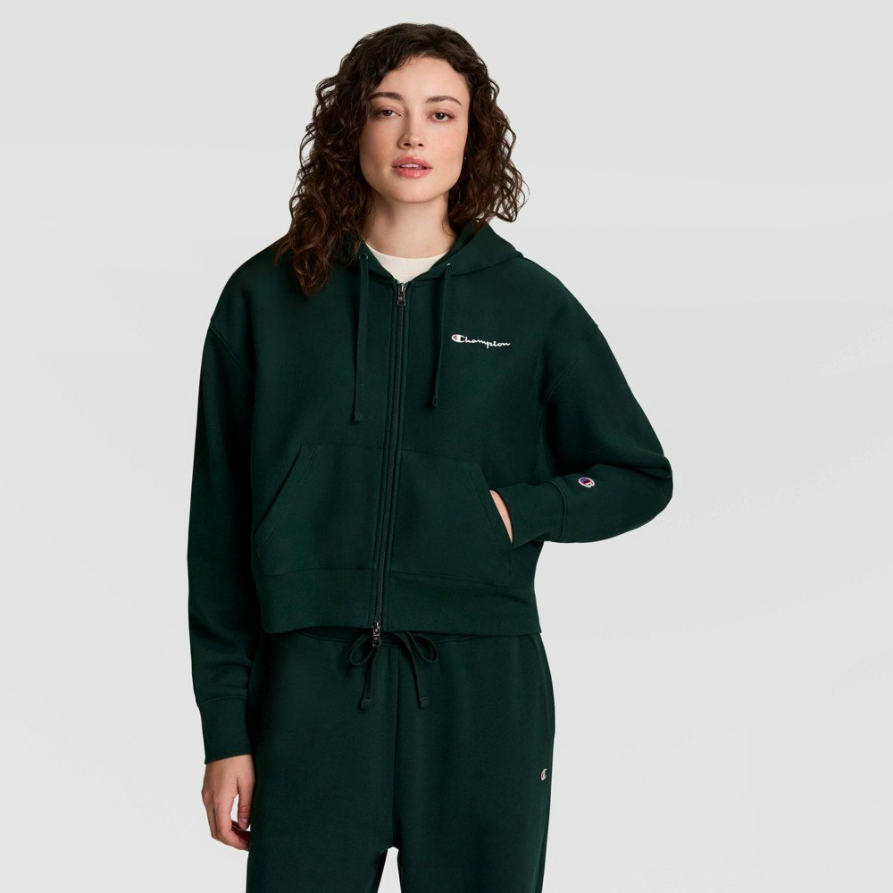 Champion Women's Cropped Fleece Zip-Up Hoodie: $38