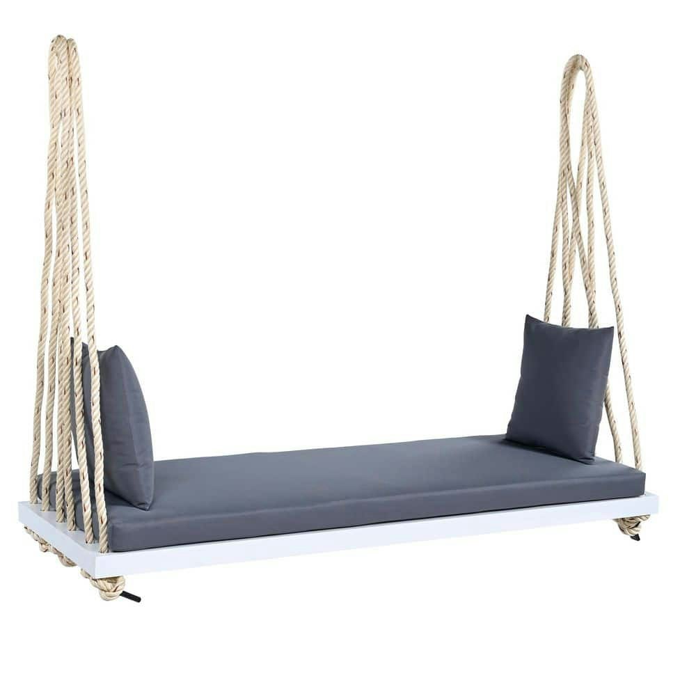 3-Person Wood Hanging Porch Swing Bench with Cushion: $323.25 3-Person Wood Hanging Porch Swing Bench with Cushion: $323.25