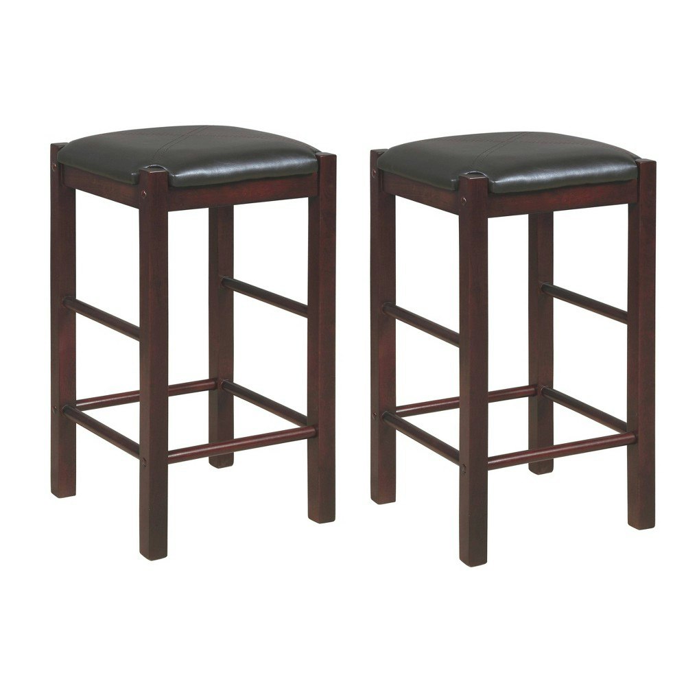Linon Lancer Backless Padded Faux Leather Counter Height Barstool 2-Pack: $83.99 Linon Lancer Backless Padded Faux Leather Counter Height Barstool 2-Pack: $83.99
