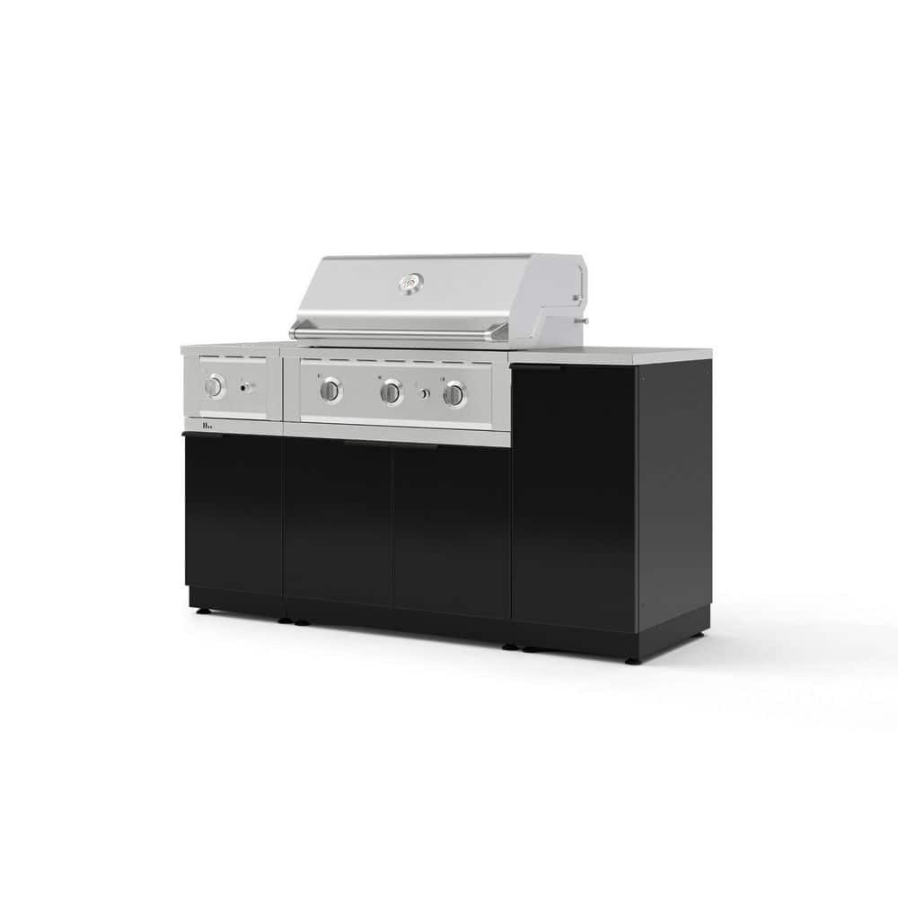 Outdoor Kitchen 6-Piece 3-Burner Propane Gas Grill Island: $4,729.99 Outdoor Kitchen 6-Piece 3-Burner Propane Gas Grill Island: $4,729.99