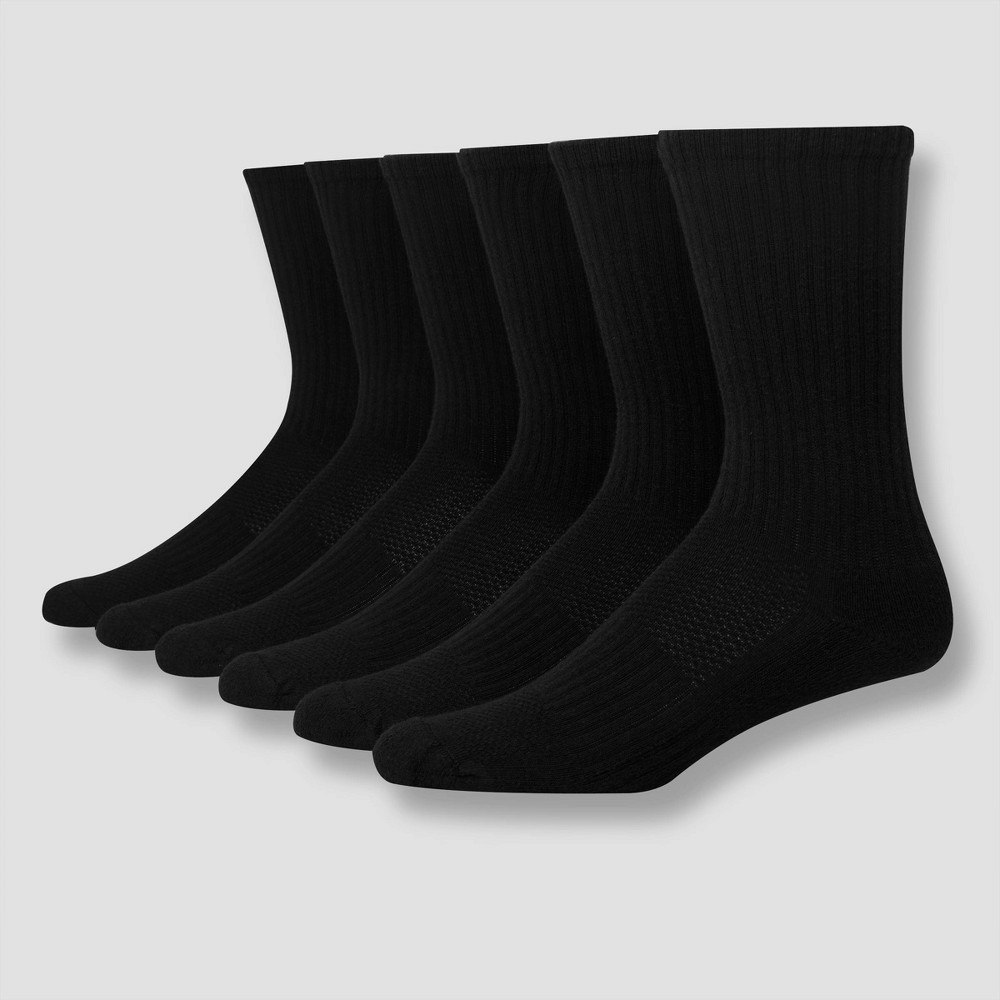 Hanes Men's Big & Tall Performance Cushioned Crew Socks 6-Pack: $20 Hanes Men's Big & Tall Performance Cushioned Crew Socks 6-Pack: $20